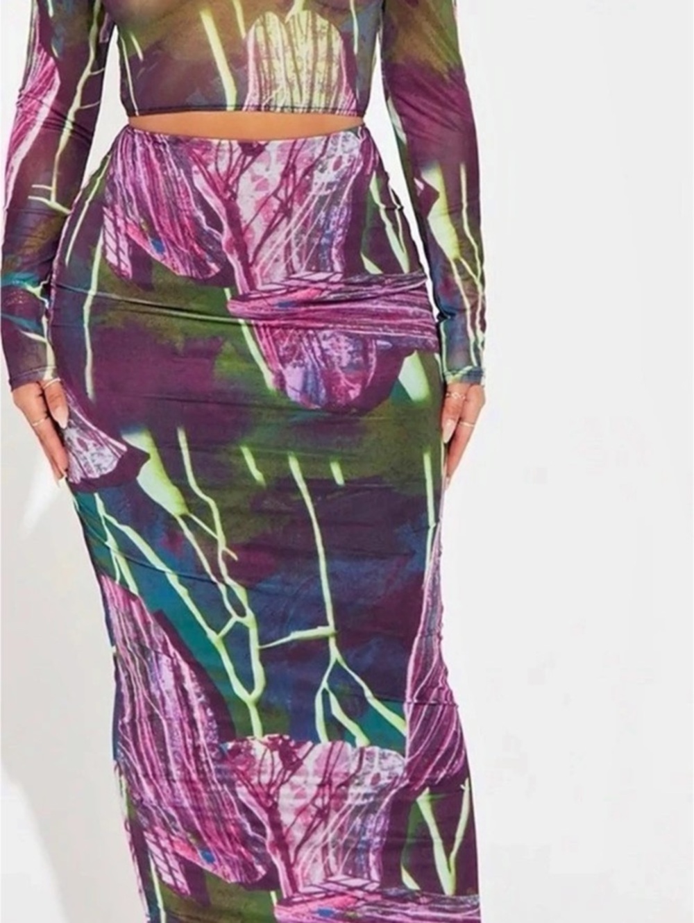 Abstract Print Maxi Dress